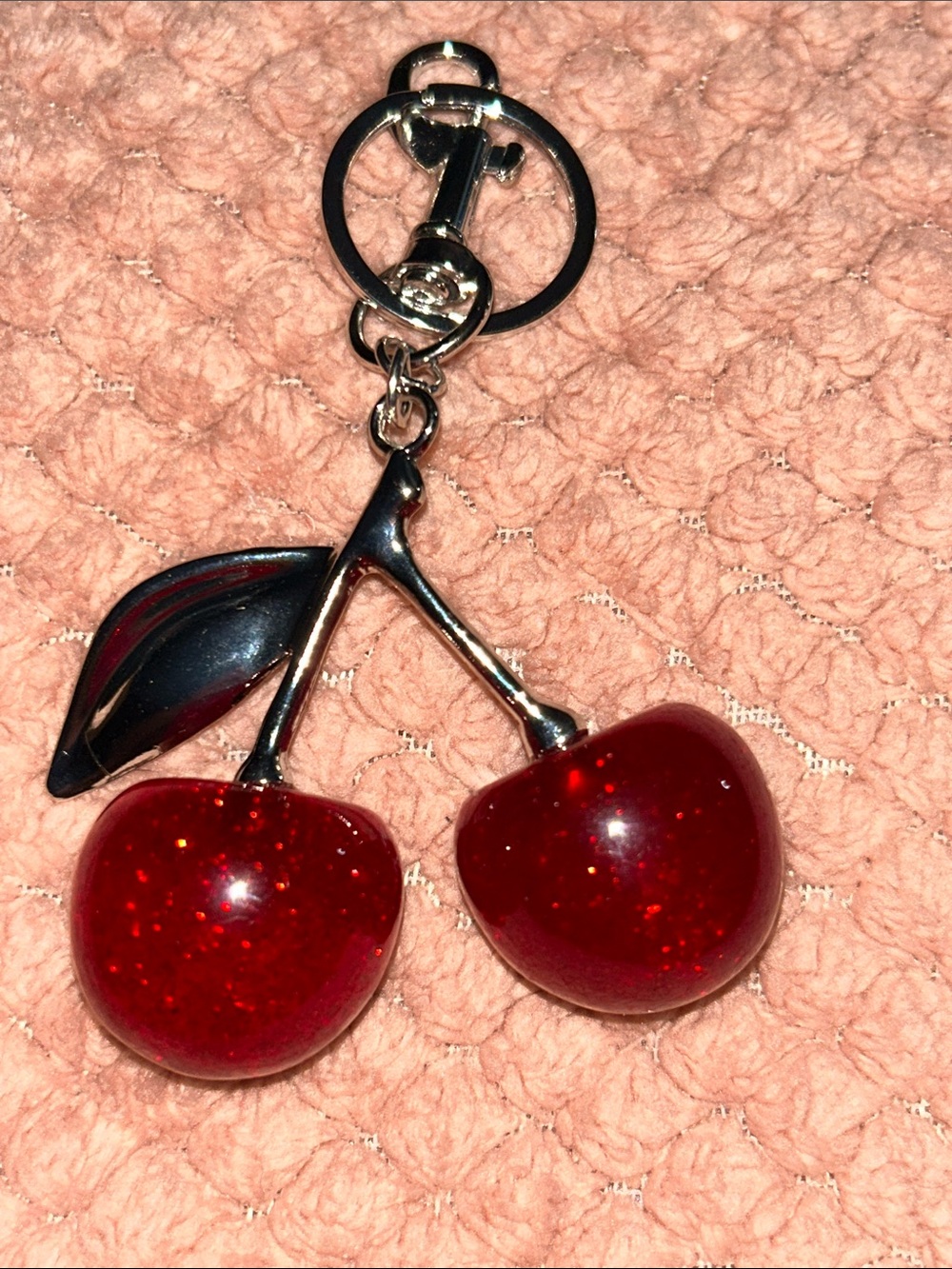 Cherry Keychain w/Gold - Picture 3 of 3